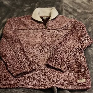 Purple ROYCE Sherpa Quarter-Zip Pullover